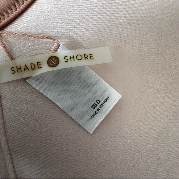 Shade & Shore Light Lift Halter Bikini Top Pink Orange SZ 38D - Picture 7 of 10